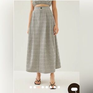 Love Bonito Larson Textured Gingham Maxi Skirt 💃🏻